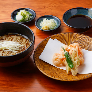 ミニエビのエビエビ天蕎麦